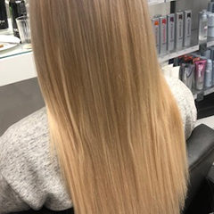 Haarverdichtung blonder Haare nachher, Model 3